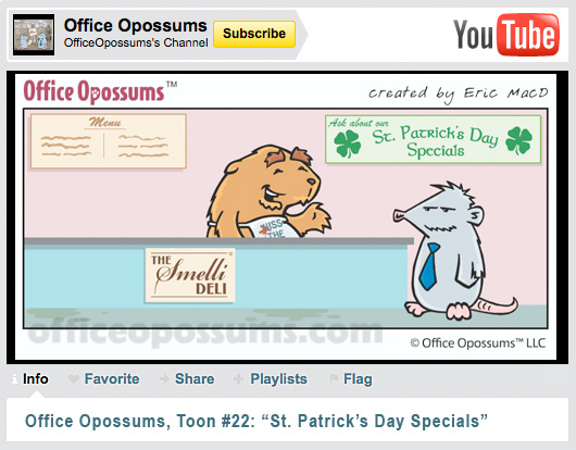YouTube World Premiere Office Opossums Cartoon
